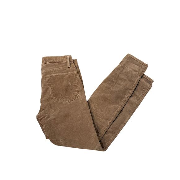 FRAME Denim Brown Velvet High Waist Skinny Pants Sz 26 Designer Luxury - Picture 12 of 14